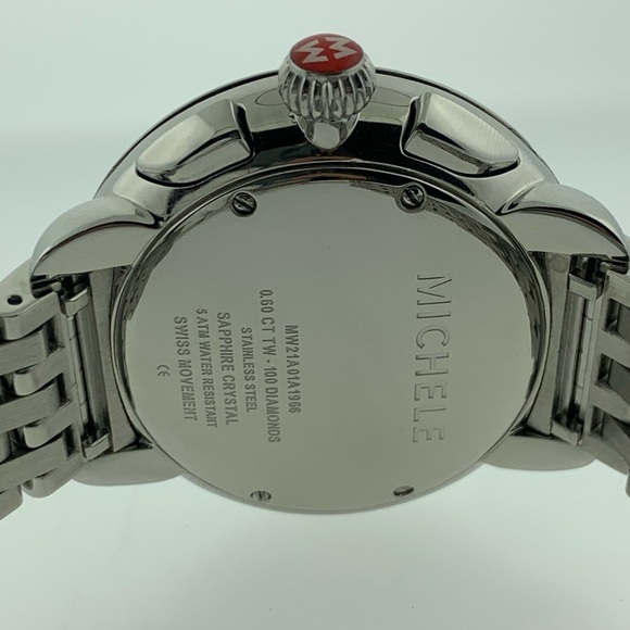 MICHELE Diamond Dial Round Face Chron .60ct Ladies